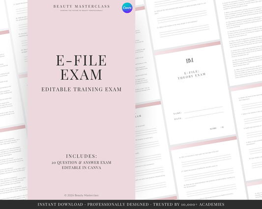 E-File Nail Editable Theory Exam