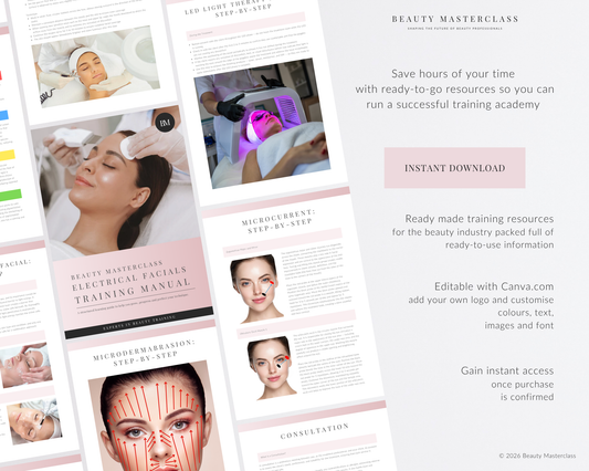 Electrical Facials Editable Training Manual