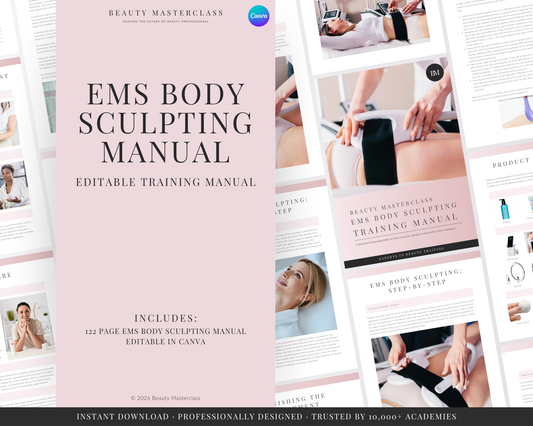 EMS Body Sculpting Editable Training Manual for Body Contouring Therapy
