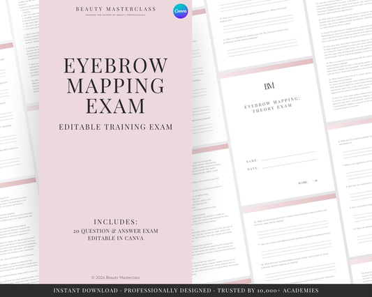 Eyebrow Mapping and Measuring Editable Theory Exam