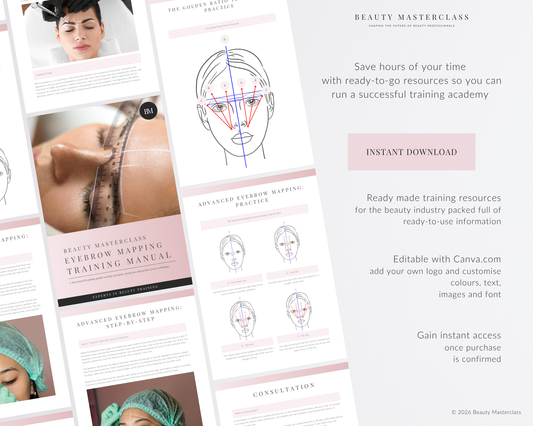 Eyebrow Mapping and Measuring Editable Training Manual