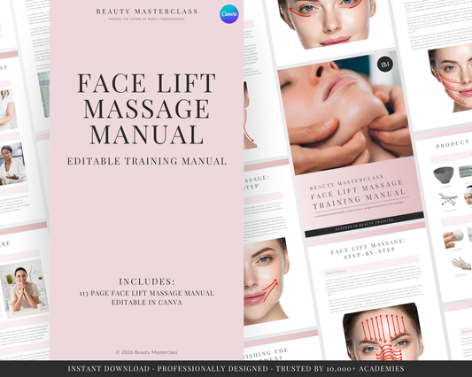 Face Lift Facial Massage Editable Training Manual