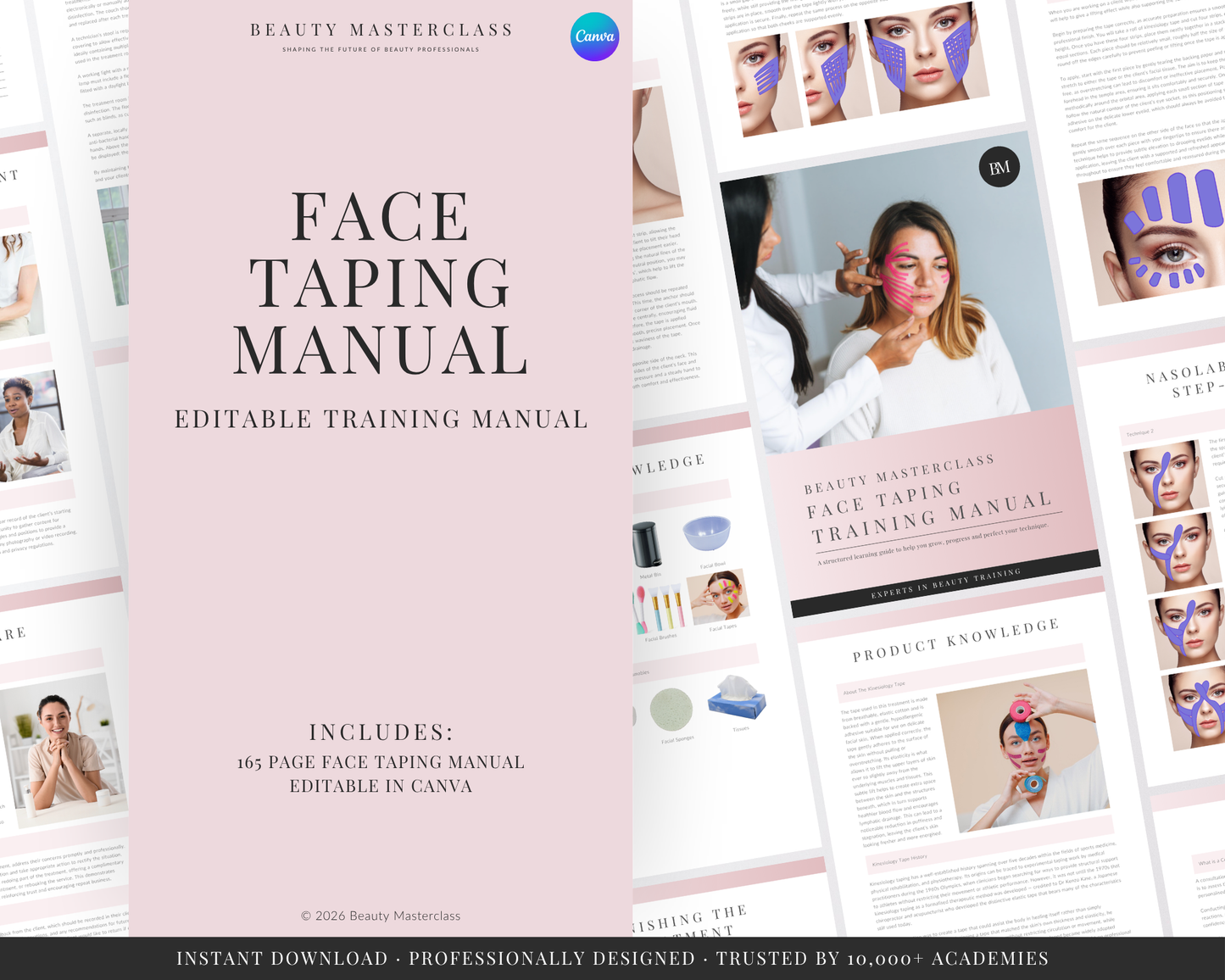Facial Kinesiology Taping Editable Training Manual
