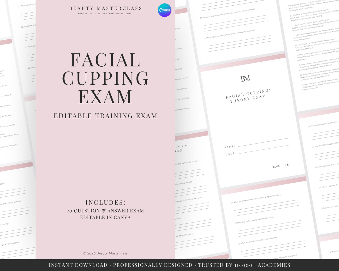 Facial Cupping Editable Theory Exam