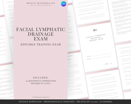 Facial Lymphatic Drainage Editable Theory Exam