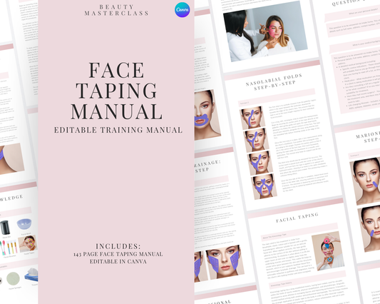 Facial Kinesiology Taping Editable Training Manual