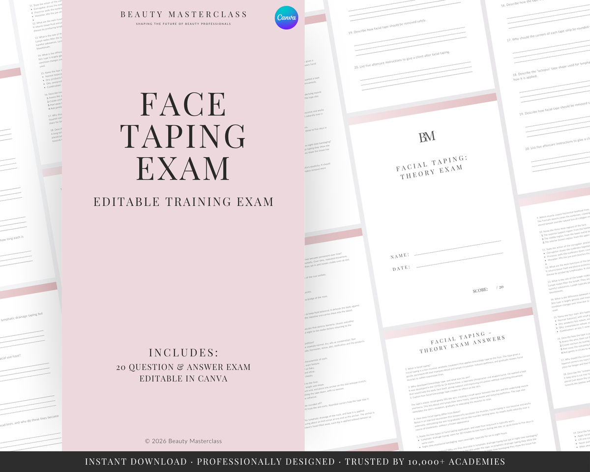 Face Taping Editable Theory Exam