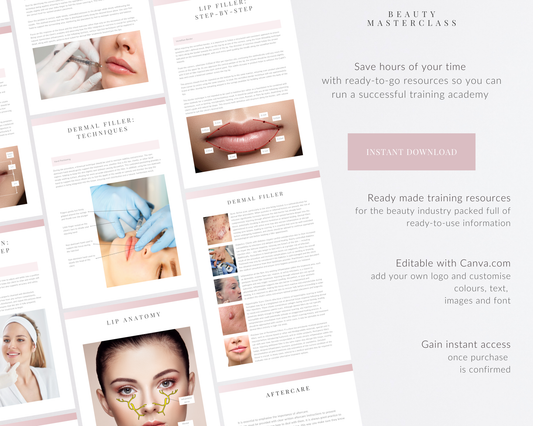 Foundation Dermal Filler Aesthetic Editable Training Manual