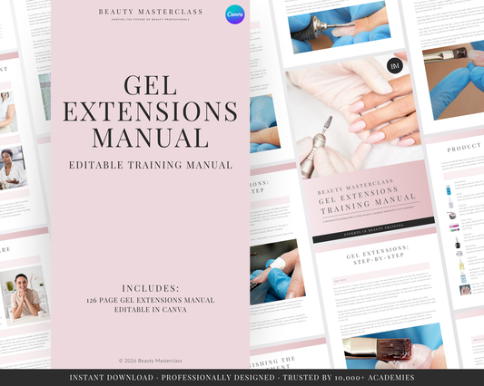 Gel Nail Extensions Editable Training Manual