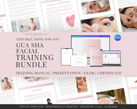 Gua Sha Facial Editable Training Bundle