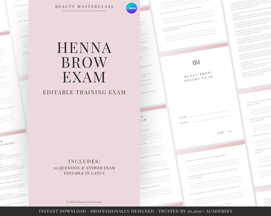 Henna Brow Editable Theory Exam