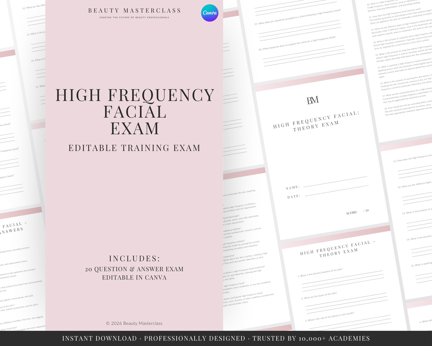 High Frequency Facial Editable Theory Exam