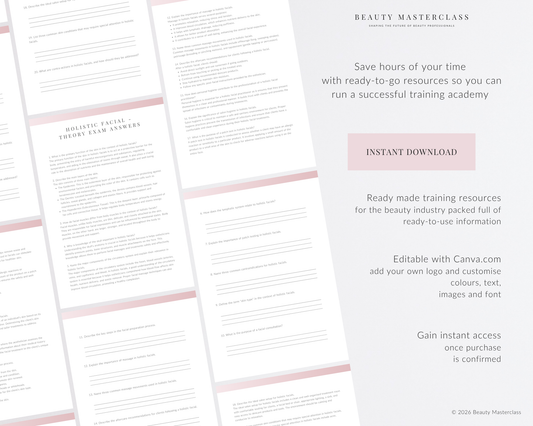 Holistic Facial Editable Theory Exam
