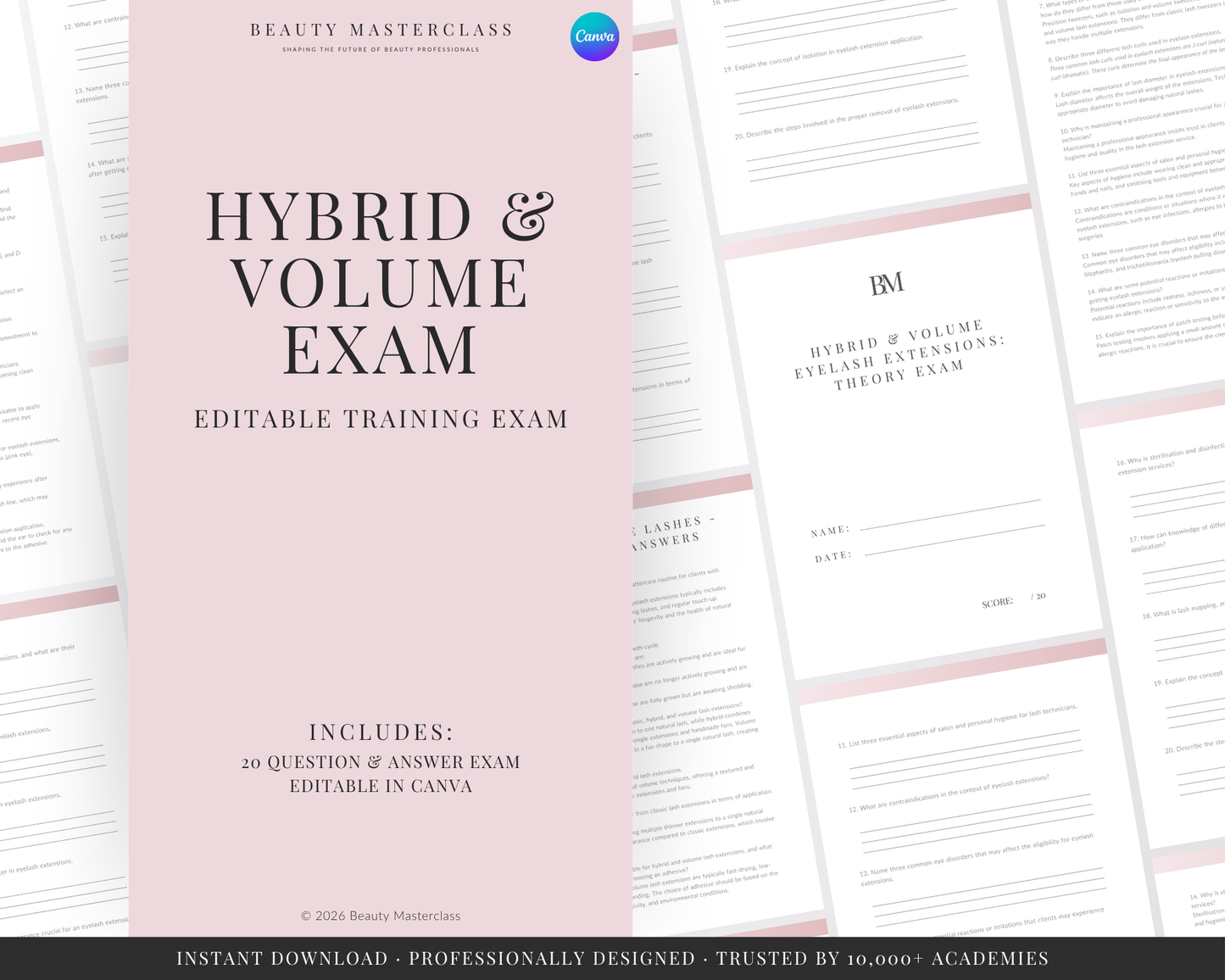 Hybrid & Volume Lash Extension Theory Exam