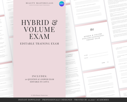 Hybrid & Volume Lash Extension Theory Exam