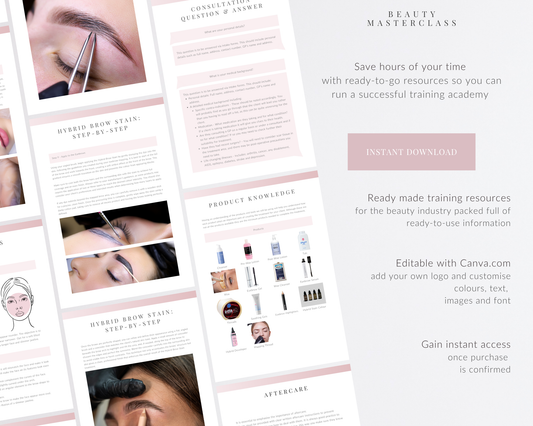 Hybrid Eyebrow Stain Editable Training Manual