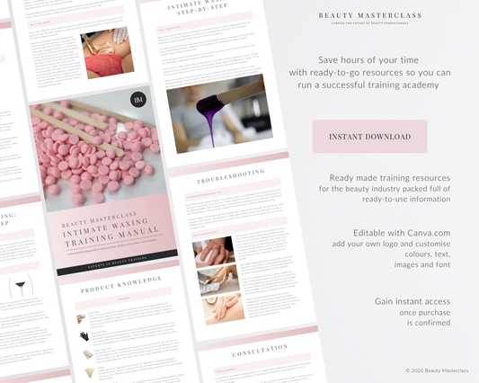Intimate Waxing Editable Training Manual