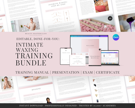 Intimate Waxing Editable Training Bundle