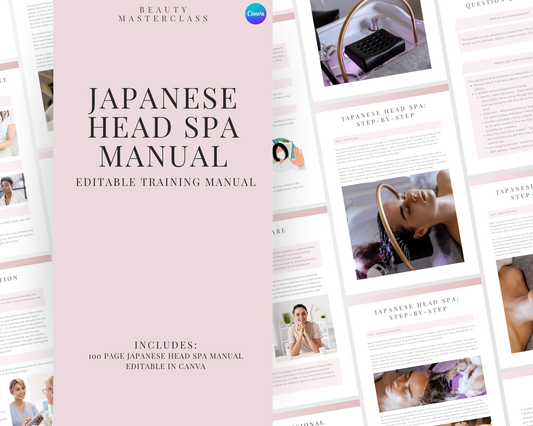 Japanese Head Spa Massage Editable Training Manual