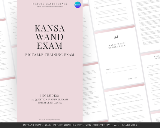 Kansa Wand Facial Massage Editable Theory Exam