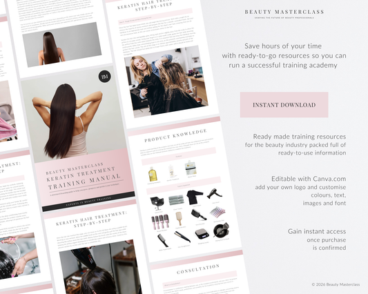 Keratin Hair Treatment Editable Training Manual