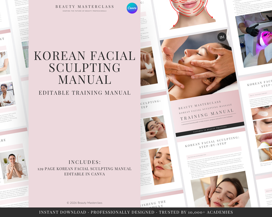 Korean Facial Sculpting Massage Editable Training Manual