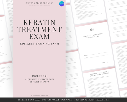 Keratin Hair Treatment Editable Theory Exam