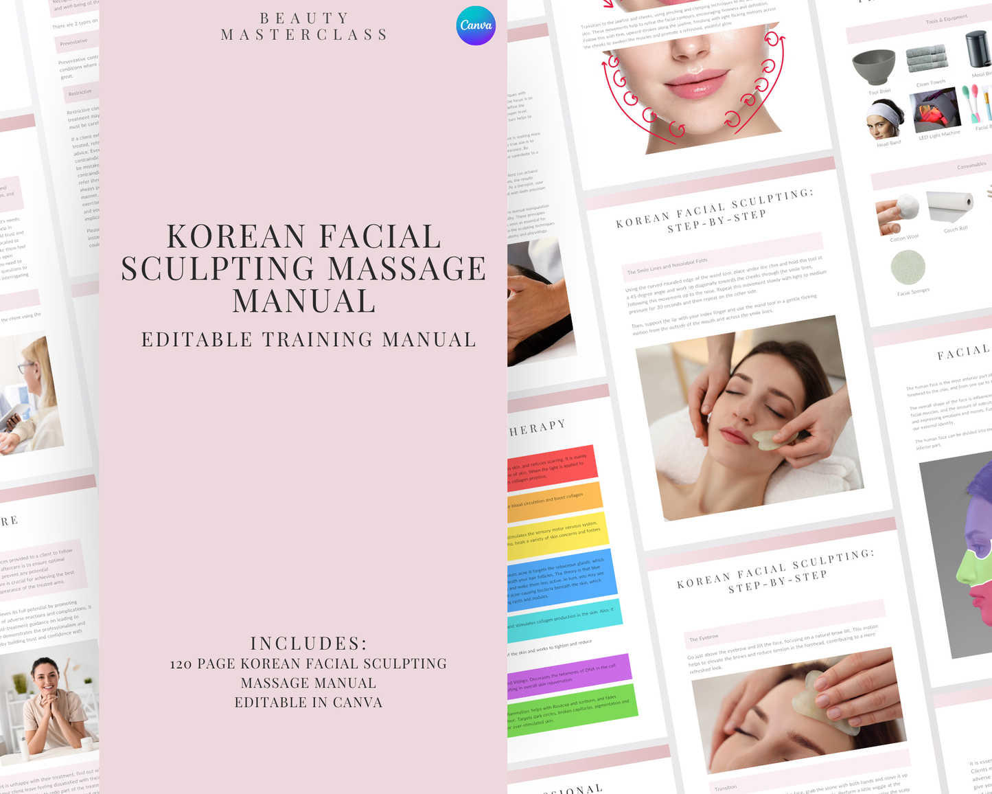 Korean Facial Sculpting Massage Editable Training Manual