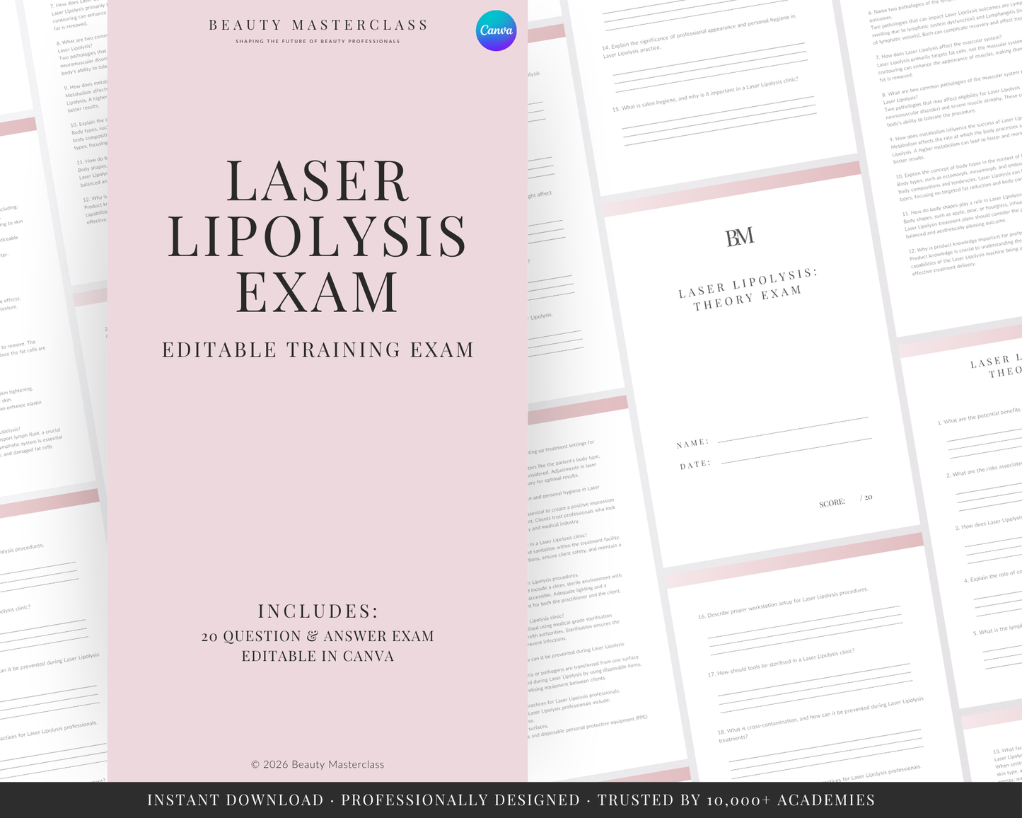 Laser Lipolysis Body Contouring Editable Theory Exam