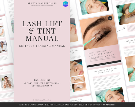 Lash Lift and Tint Editable Training Manual
