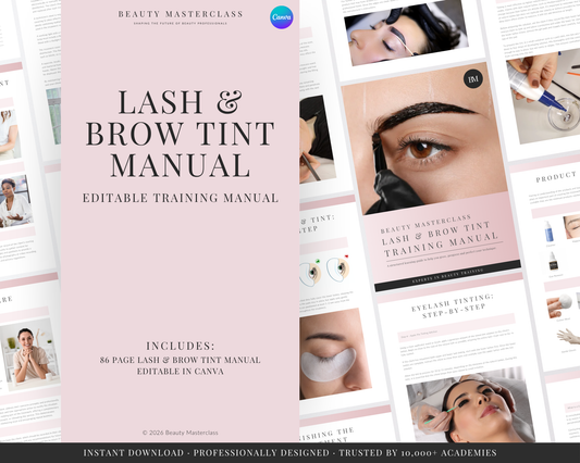 Lash and Brow Tint Editable Training Manual