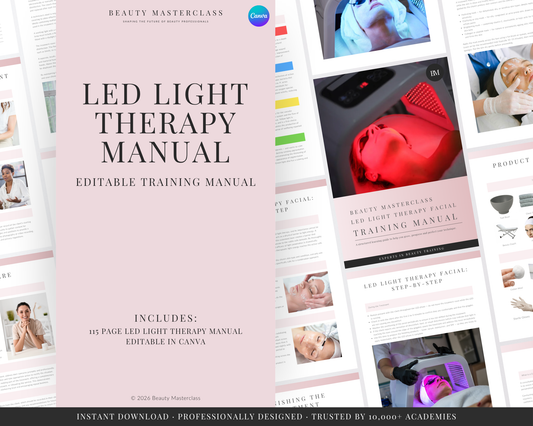LED Light Therapy Facial Editable Training Manual