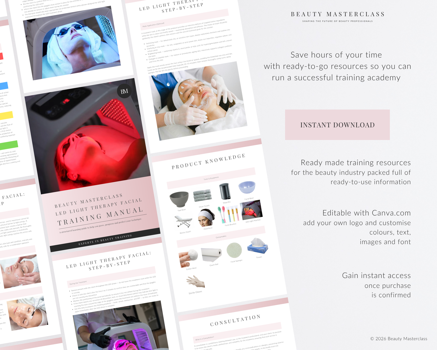 LED Light Therapy Facial Editable Training Manual