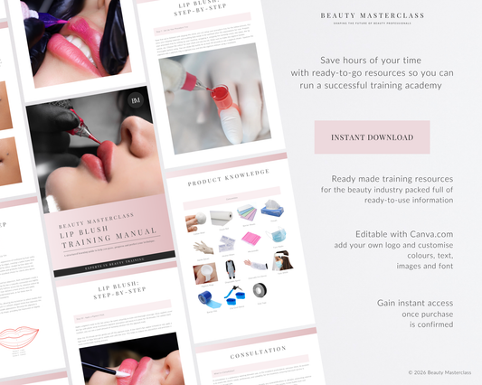Lip Blush SPMU Editable Training Manual