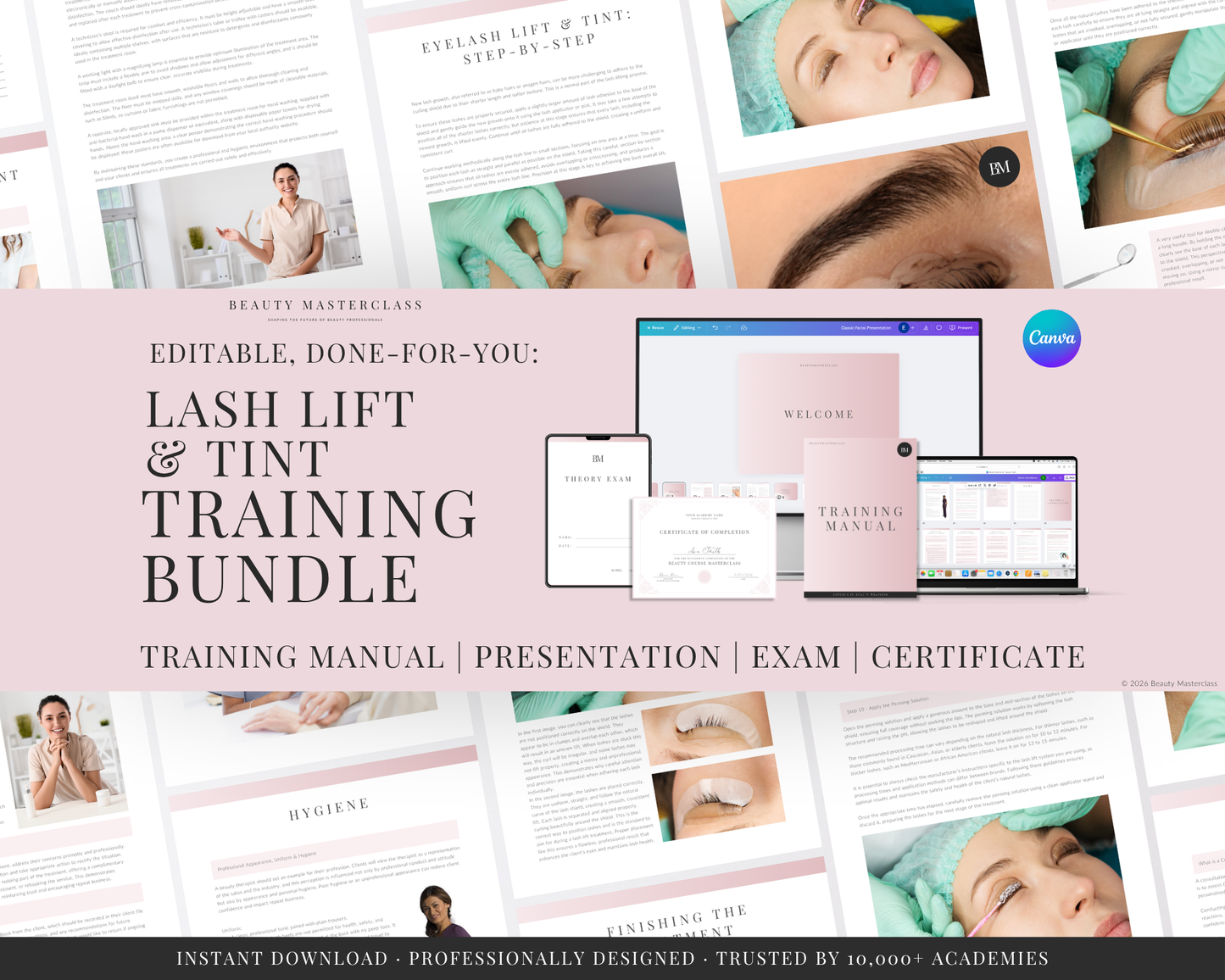 Lash Lift and Tint Editable Training Bundle