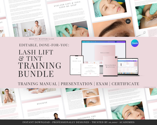 Lash Lift and Tint Editable Training Bundle