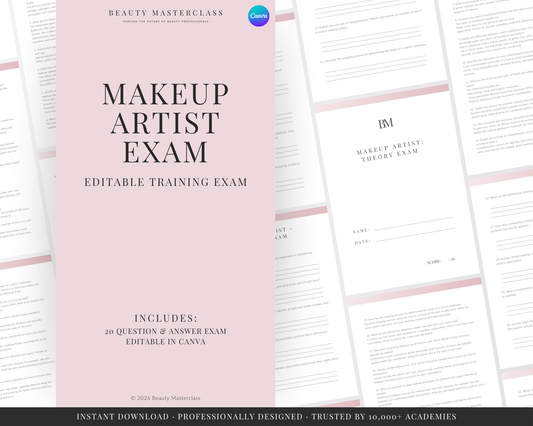 Makeup Artist Editable Theory Exam