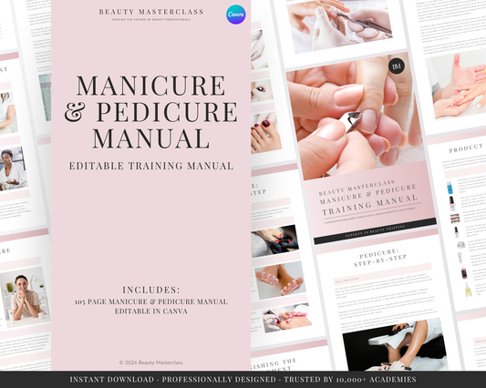 Manicure & Pedicure Nail Editable Training Manual