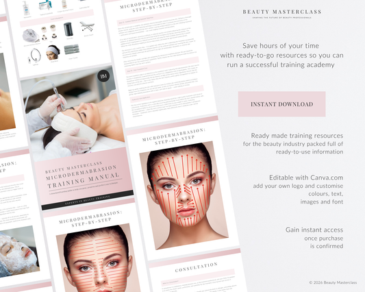 Microdermabrasion Facial Editable Training Manual