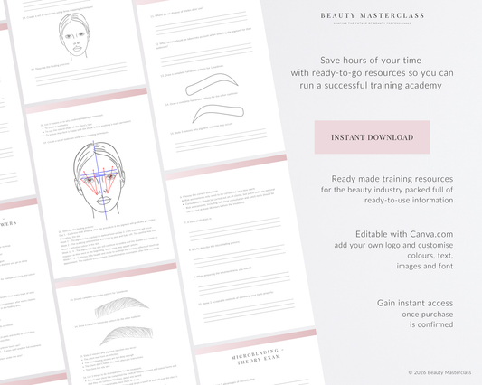Microblading SPMU Editable Theory Exam
