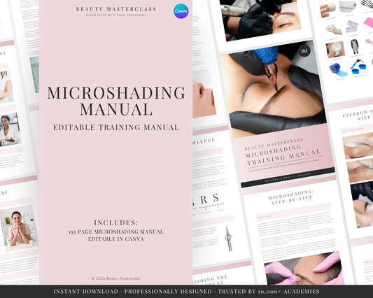 Ombre & Powder Brows Microshading SPMU Editable Training Manual