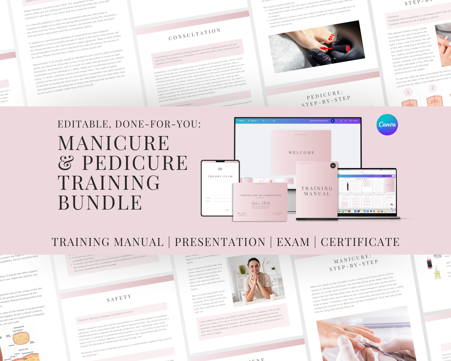 Manicure & Pedicure Editable Training Bundle