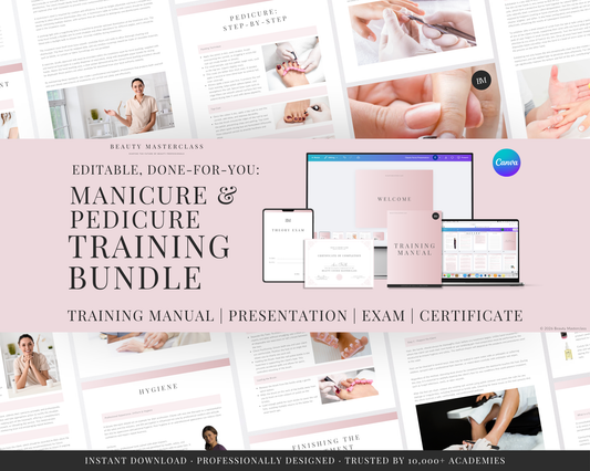 Manicure & Pedicure Editable Training Bundle