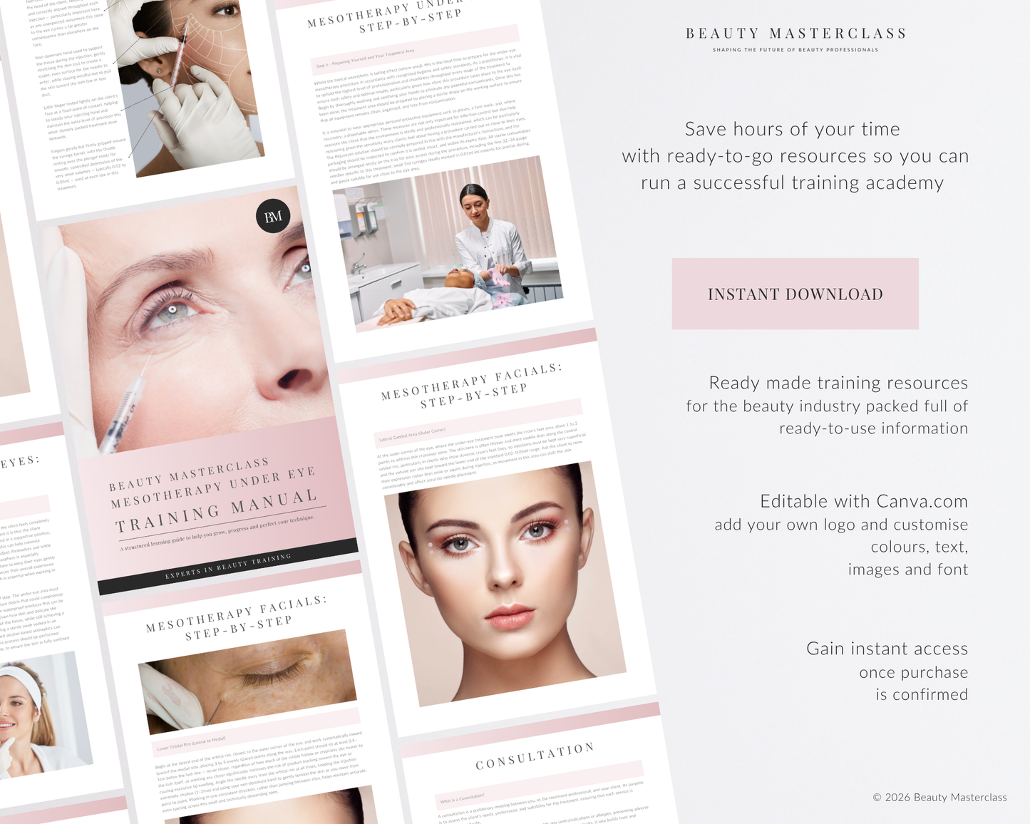 Mesotherapy Under Eye Aesthetic Editable Training Manual