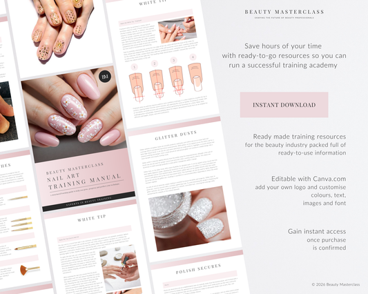Nail Art Training Editable Training Manual
