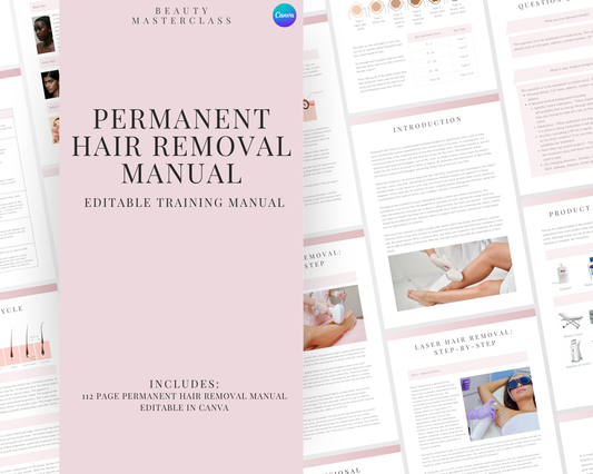 Permanent Hair Removal Editable Training Manual