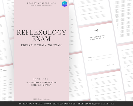 Reflexology Massage Editable Theory Exam