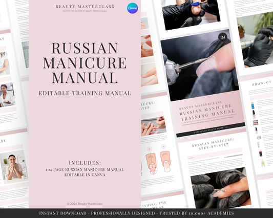 Russian Manicure Editable Training Manual