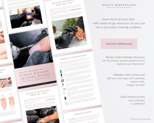 Russian Manicure Editable Training Manual