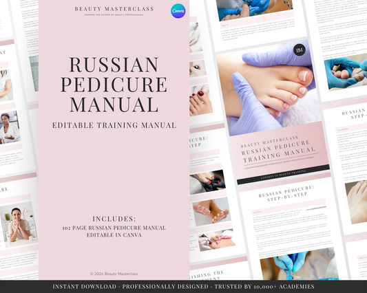 Russian Pedicure Editable Training Manual